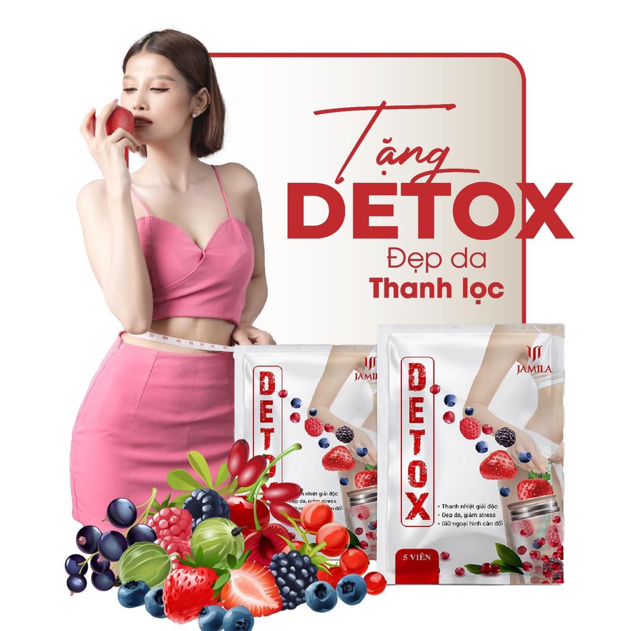 VIÊN DETOX TẶNG KÈM SIRO JAMILA SLIM CÓ THÀNH PHẦN VÀ CÔNG DỤNG GÌ?